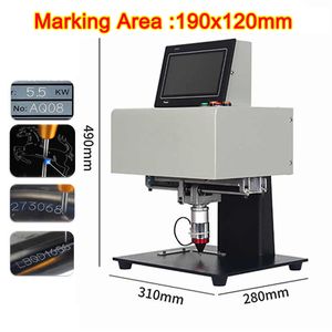 190x120mm-Typenschild Metall-Gravur-Markierungsmaschine Handheld Pneumatic Electric Touch Screen Schriftzeichen für Teile