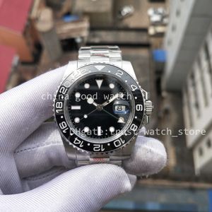 2 kolory Super fabryczne zegarki dla mężczyzn 40 mm Cal.3186 Automatyczny ruch Watch V12 Wersja 904L Stalowa czarna ceramiczna ramka nurka Men Na ręce