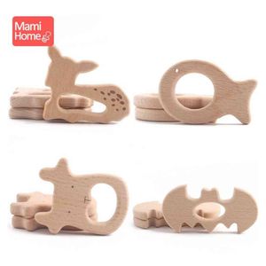 Teethers Toys 20Pc Baby Wooden Teether Animal Beech Pacifier Pendant Bpa Wood Teeth Blank Rodent Toy Nursing Gift Childrens Good Dro Dhojl