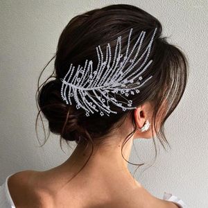 Başlıklar HP188 Kristal Düğün Saç Aksesuarları Gelin Headdress Rhinestone Kadın Prom Tiara Gelin Başlık Kız Headwear Tatil Hediyesi