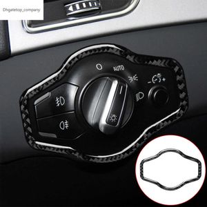 Car Headlight Switch Button Frame Cover Trim Sticker For Audi A4 S4 RS4 B8 8K A5 S5 RS5 8T 8F Q5 SQ5 8R Interior Accessories