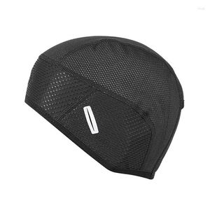 Capacos de bicicleta Capacetes de tampa de caveira Feio de revestimento macio com óculos Holding Mesh Refrigeing Mesh Hat para homens Mulheres