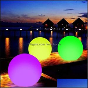 Basen Water Sports Outdoorspool Aessories Outdoor Waterproof 13 kolor świecąca piłka LED Garden Plaży Lampa Lampa Pływanie Floa293U