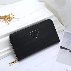 Luxury Designer Top High Quality Leather P Wallets For Men Women Business Zipper Credit Bank Card Holder Coin Purses Woman Clutch 257W