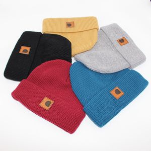 Designer beanie hattar stickad mössa hatt för män kvinnor höst vinter varm ull fast färg mode mössor