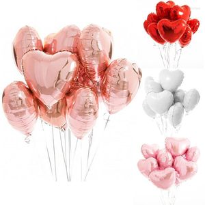 Party Decoration 5-100pcs 18inch Rose Gold Love Heart Foil Balloons Helium Balloon Wedding Birthday Decorations Kids Adult Baloon