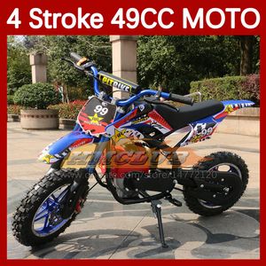 49cc 50cc 4 Slag Mini Motorcykel Mountain Bensin Scooter Vuxen Barn Racing Motorcykel ATV Off-Road Superbike Moto Bikes Dirt Bike Boy Girl Toy Birthday Presents