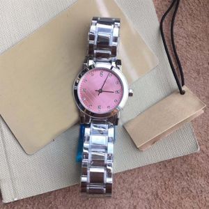 26mm Dress Quartz Battery Womens Watch Watches Gentle and Quiet Ladies Wristwatches 316L Silver Rostfritt stålarmband Pink Diam207G