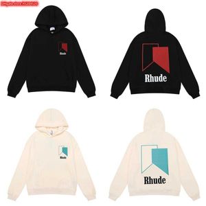 NCKP Men's Hoodie Crewneck Sweatshirt 2023 New Fashion Brand Rhude High Street Label Los Angeles Printed Gram Heavy Terry for Men and Women