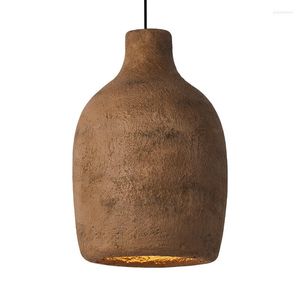 Lâmpadas pendentes de estilo japonês wabi-sabi sala de jantar quarto lustre viva iluminação criativa wabi sabi