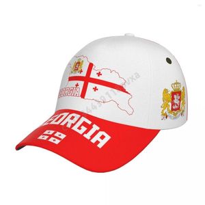 Ball Caps Unisex Georgia Flag Georgian Cool Adult Baseball Cap Patriotic Hat for Soccer Fans Men Women