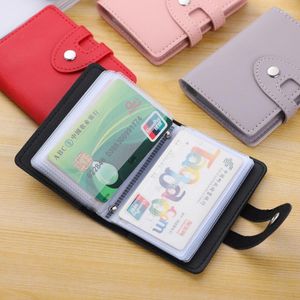 Card Holders 1PCS PU Leather Soft Holder Color Multi-card Male And Female Bank Simple Travel Solid Small Gift