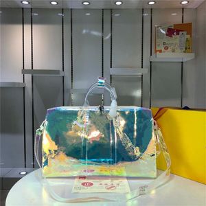 2021 Luxus Handtaschen Cross Body Laser PVC Transparent Duffle Bag Brillante Farbe Gepäck Reisetasche Große Kapazität Handtasche Should213G