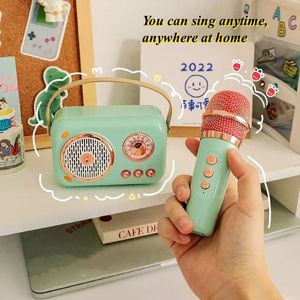 Nuova Famiglia All'aperto Per Bambini Karaoke Altoparlante Bluetooth Bel Regalo Microfono Senza Fili Portatile Supporta Scheda TF Subwoofer Ad Alto Volume Caixa De Som