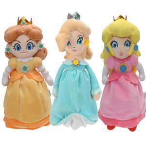 3 estilos de desenho animado princesa rosalina pêssego margarida boneca de pelúcia meninas rosa amarelo azul brinquedo de pelúcia mari crianças presentes de natal brinquedos
