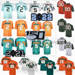 Anpassad S-6XL NCAA Miami Hurricanes Football Jersey 19 Jayden George 6 Trevonte 'Citizen 15 Jacolby George 80 Elijah Arroyo Matt Antezana Jahfari Harvey Men Youth Women