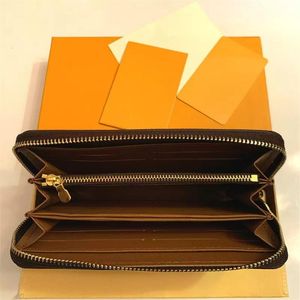 Original Quality Luxurys Designers Women Zippy Wallet 60017 Genuine Leather Mens Wallets Credit Card Holder Men Long Clutch Pouch 2645