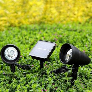 Solar Landscape Spotlight Waterproof Lawn Decorative Lights Automatic Glow Ground Plug Light Easy Installation For Courtyard
