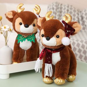 32 cm härlig ny jul älg plysch leksaker fylld mjuk hjort present docka för barn barn xmas hem dekoration ornament