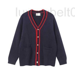 Kvinnors tröjor Designer Gu Wool Versatile Loose OS -par stickad jacka cardigan 25fe