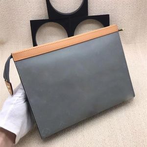 2019 Hochwertige Designer-Clutch-Tasche aus beschichtetem Canvas für Männer und Frauen, Echtleder, Visitenkartenhalter, lange Geldbörse mit Box 61692314J