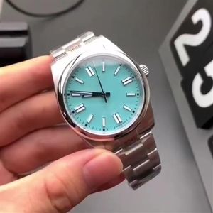 Mens Watch Automatic Mechanical Wrist Watches Stainless Steel Strap Military President Watch Ice Blue Dial 40mm177N