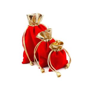 Smycken påsar väskor eleganta veet påsar luddspåse flanellette juveleris påse charpie motarium bomull flanell gilted förpackning 50p dhajz