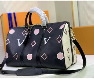 Uomo borsel borse stilista designer da donna sacca da viaggio poker in pelle nera fiori bagagli bagagli di grande capacità sport tote outdoor girls boys