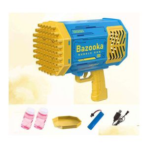 Песчаная игра с водой развлечение 69Hole Bazooka Bubble Gun Colorf Lights Big Wind Super Childrens Outdoor Toys Y220509 подарки подарки спорт DHHWE DHHWE