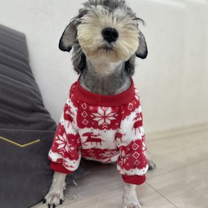 Soft Dog Apparel Lovely Christmas Pet Clothes Elk Print Coat Sweater Holiday Costume Decoration PS1592