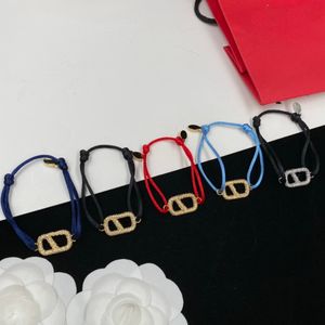 V-Letter Bangles El Dokuma Bilezikler Tasarım Ayarlanabilir Basit Erkekler Kadın Çiftler Klasik Unisex Öğrenci El İp Bangle VLB1 --08 Stil Parti Takı Hediyeleri