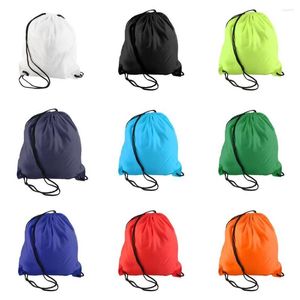 Jewelry Pouches Waterproof Strong Nylon Cord Carry Handles Premium School Drawstring Duffle Softback Bag Sport Gym Swim Dance Shoe Backpack