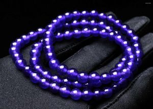 Strand 6mm Natural Gem Quality Light Blue Apatite Crystal Round Beads Armband 22 