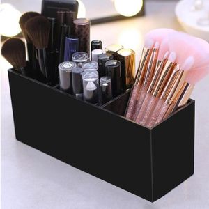 Jewelry Pouches 3 Slot Acrylic Cosmetics Brushes Storage Case Display Container Makeup Brush Holder Organizer Premium Great For Home Store