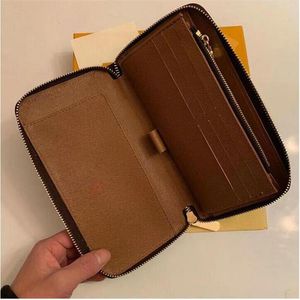 M60017 ZIPPY WALLET Womens Zipped Key Coin Card Holder Daily Purse high-Long Zipper Wallets Women Zip Clutches Bag NO BOX236W