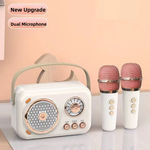 Mini tragbarer Outdoor-Karaoke-Bluetooth-Lautsprecher mit kabellosem Mikrofon, unterstützt TF-Karte, Subwoofer, hohe Lautstärke, Caixa De Som, Geschenk für Kinder