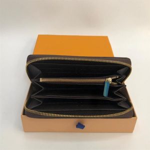 2021 Projektantka mody mężczyźni Kobiety skórzany portfel Lady Ladies z pomarańczową kartą 279J