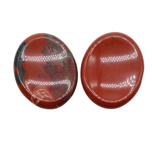 Natural Gemstone 35x45mm Worry Pocket Stone Thumb Red Jasper Crystal Massage Chakra Worry Stones