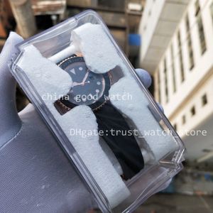 Fabriksförsäljning Watch Basel Super BPF Version 40mm V2 Kvalitet Automatisk rörelse Rosguld Gummi Rem Black Dial Bezel BP Sapphire Glass Men Gift Plastic Box