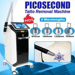 Pico Laser Picosecond Máquina Nd Yag Laser Tatuagem Cicatrizes Eyeline Sarda Marca de Nascença Remover Q Switched 4 Comprimentos de Onda Vertical Salon Equipamento de Uso Doméstico