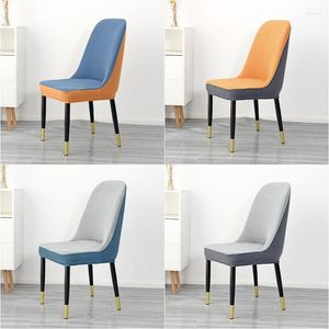 Fodere per sedie 1/6pc Polar Fleece Large Curved Cover Arm Elastic Washable Dining Chairs Slipcover For El Home Party Office