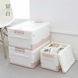 Neue große faltbare Kunststoff-Aufbewahrungsbox zusammenklappbare Kiste Fall Desktop-Halter Auto Korb Home Office Organizer Container