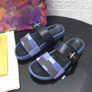 Bom dia platt mule designer kvinnor tofflor l￤der sandal tv￥ remmar cowboy canvas sandal sommar strandskor flip flops stor storlek eu42 no346