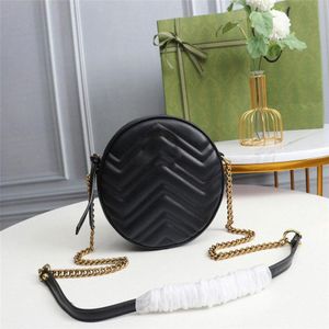 Designer Totes Mini Cross Body Chian Shoulder Bag New Women Leather Handbags Marmont Wallets Small Round Bag Messenger Bags Purse 299G