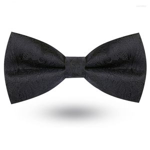 BOW INICIONANTE 2022 Fashion Men's Wedding Double Fabric Designer Black Bowtie Club Banquet Anniversary Butterfly Tie com caixa de presente