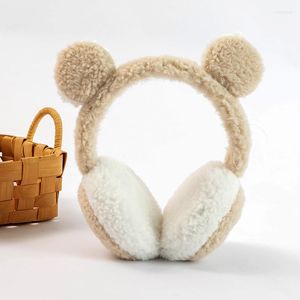 Berets Cute Bear Ears Plush Earmuffs Winter Warm Women Ear Muffs Antifreeze Warmers Korean Fashion Furry Covers Christmas Gift
