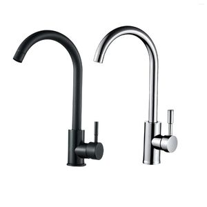 Kitchen Faucets Cold Water Deck Mounted 360° Rotatable Single Handle Sink Taps For Home Improvement Household Garden El
