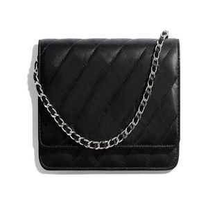 10A NOWOŚĆ MAGNETYCZNY HABURE HASP Kobiety na ramię Klasyczne torebki w kratę Cross Body Clutch Worka Kobieta torebka Mini Caviar Oryginalny L2582