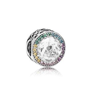 Charms 925 Sterling Sier Logo Oryginalne pudełko do Pandora Color Crytal Diamond Bransoletka Europejska biżuteria Making Drop Relive Fin Dhr7q