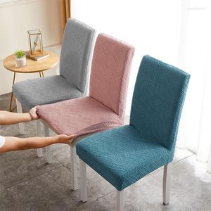 Chair Covers Modern Flannel Cover Backrest Integrated Elastic Seat Dining Table Cushion Household Stretchable Stool